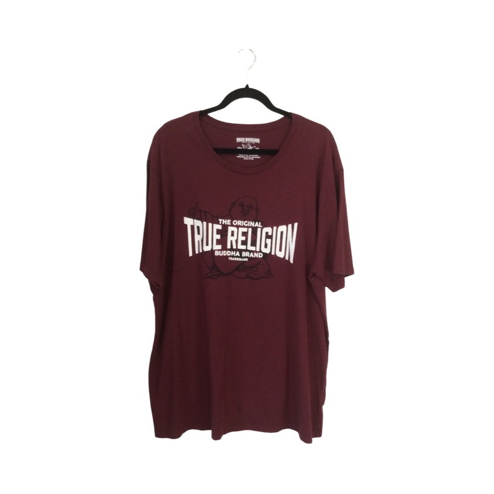 True Religion Burgundy Graphic Tee Sz XXXL